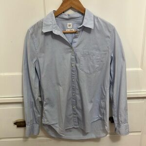 GAP Blue Button Down Shirt with Pointed Collar